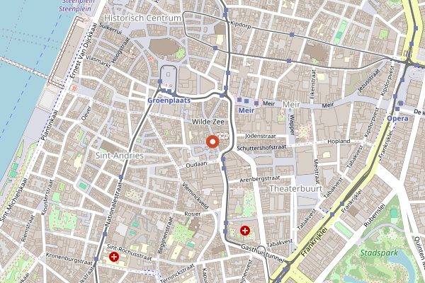 Map showing Frites Atelier in Antwerp