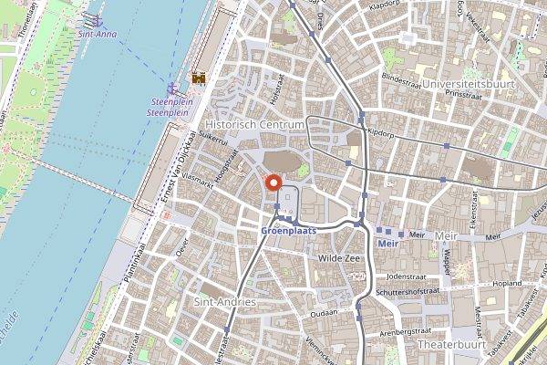 Map showing Fritkot Max in Antwerp