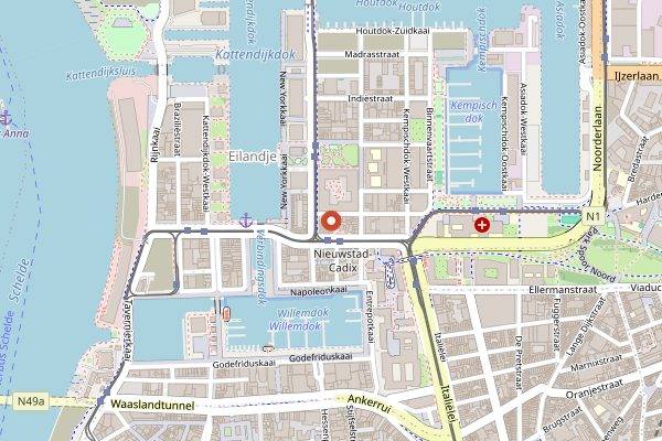 Map showing Bar Brut in Antwerp
