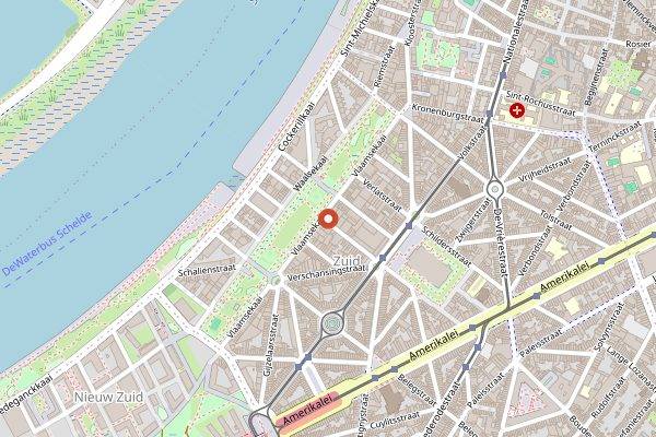 Map showing Bar Burbure in Antwerp