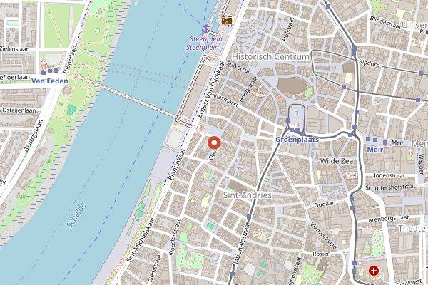 Map showing Titulus in Antwerp
