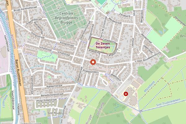 Map showing Bakkerij Verlinde in Bruges