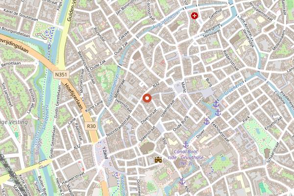 Map showing BbyB Chocolates in Bruges