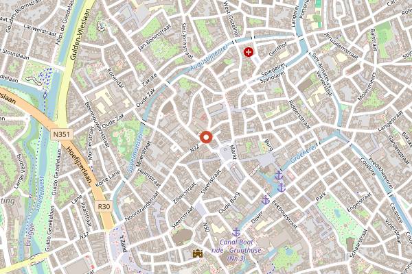 Map showing Dumon Chocolatier in Bruges