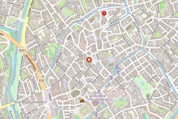 Map showing Bar 'N in Bruges
