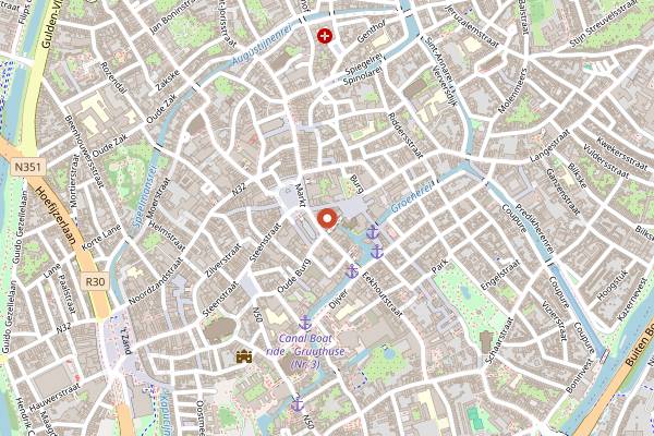 Map showing De Garre in Bruges