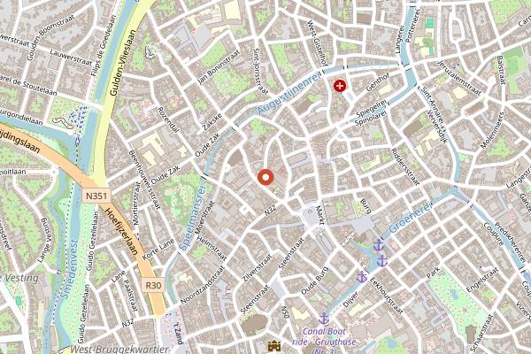 Map showing Korf Brugge in Bruges