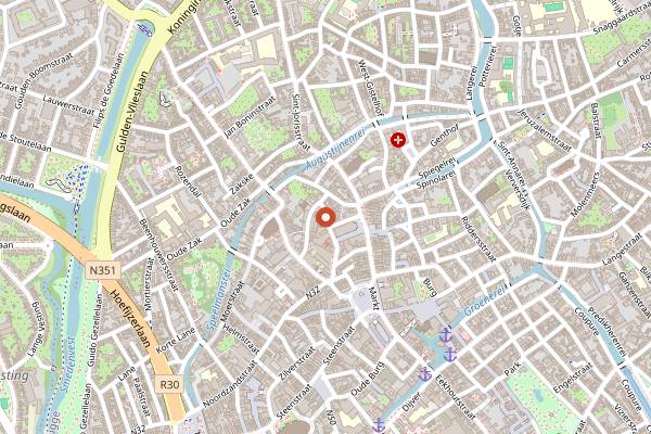 Map showing Le Trappiste in Bruges