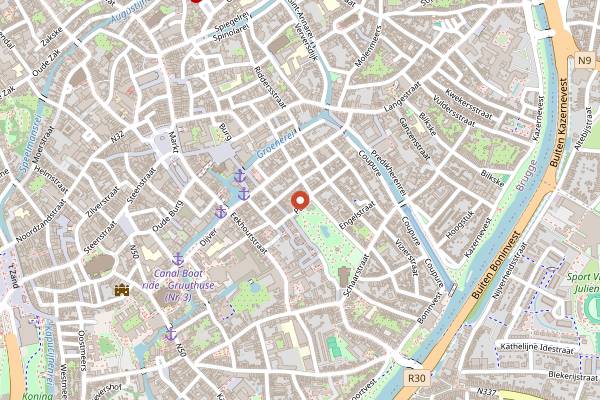 Map showing l'Estaminet in Bruges
