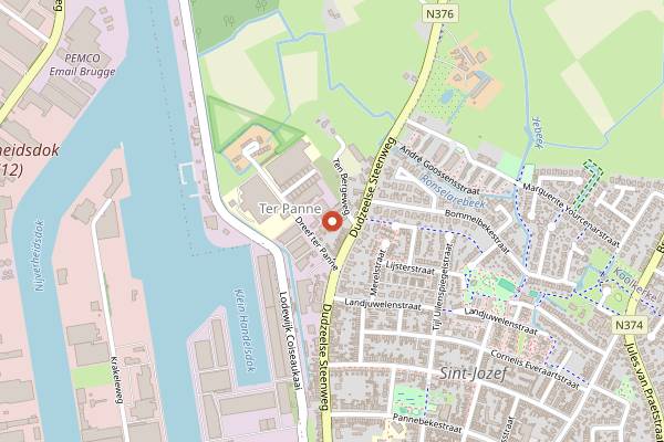 Map showing Brouwerij Fort Lapin in Bruges