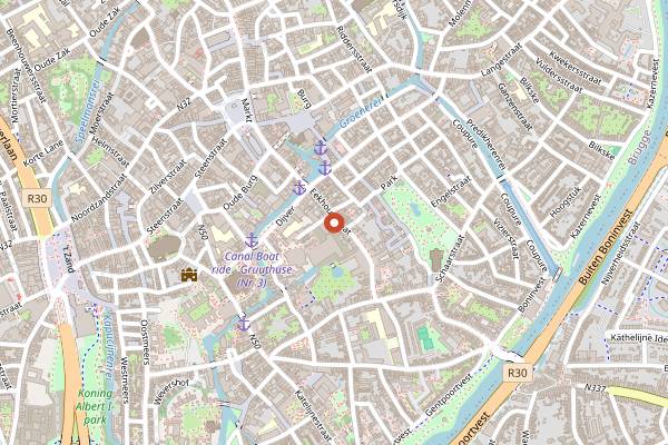 Map showing Bar Lowie in Bruges