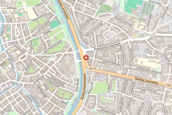 Map showing Onesto in Bruges