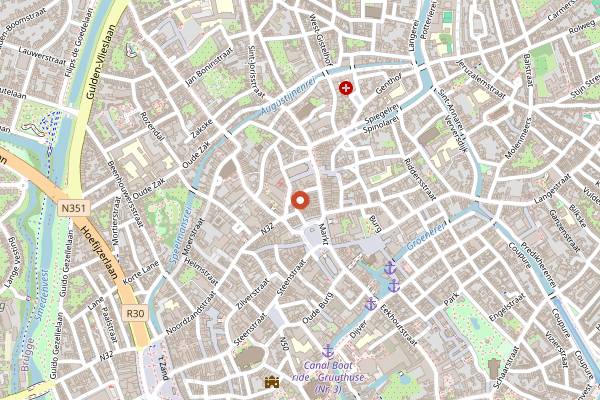Map showing AVI '38 Specialty Coffeebar in Bruges