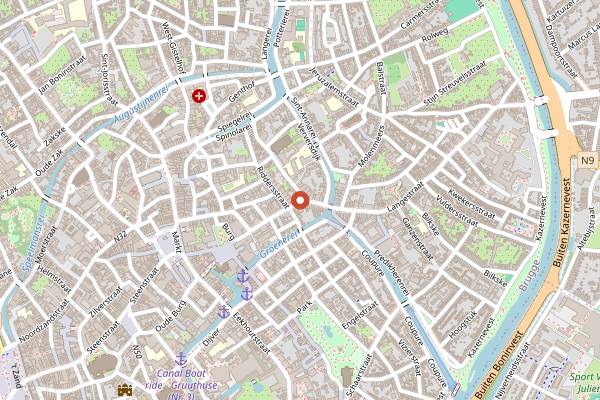 Map showing Dees Koffiebranders in Bruges