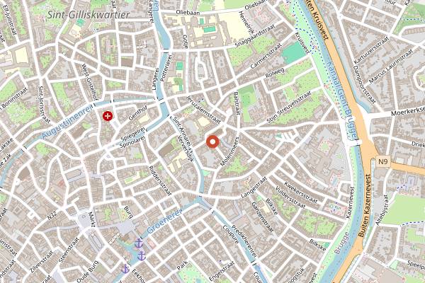 Map showing Sint-Anna in Bruges