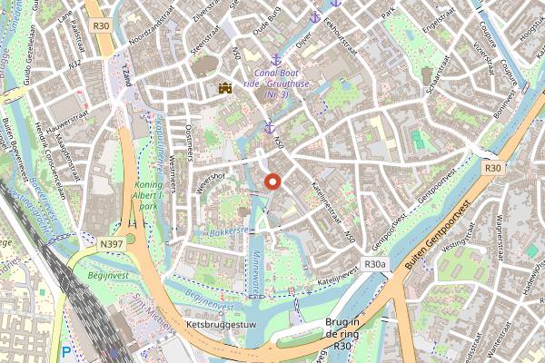 Map showing Tonka in Bruges