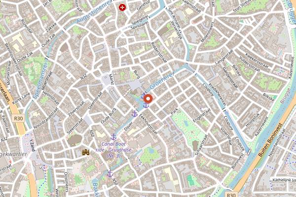 Map showing Den Gouden Karpel in Bruges