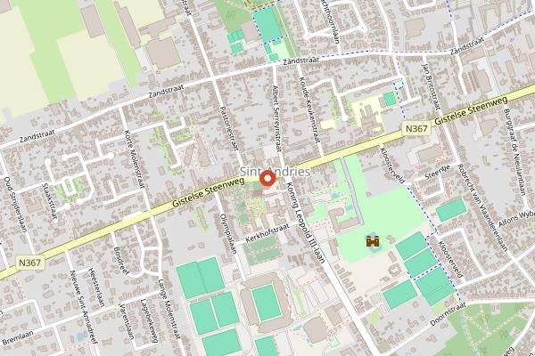 Map showing Piazza Carlito's in Bruges