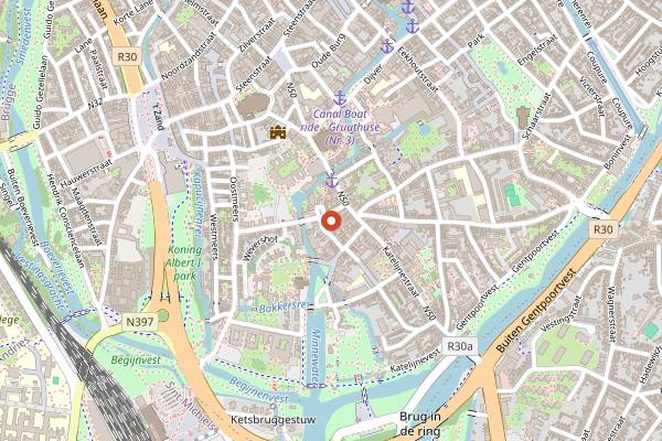 Map showing 't Nieuw Walnutje in Bruges
