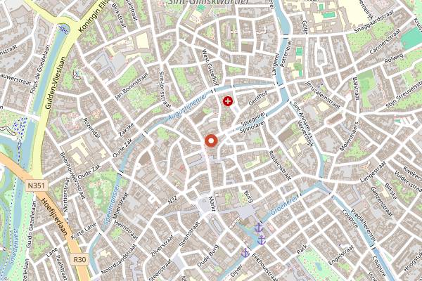 Map showing Cafuné Espresso Bar & Roastery in Bruges