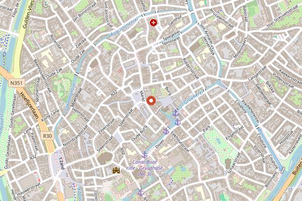 Map showing Bruges Beer Experience in Bruges