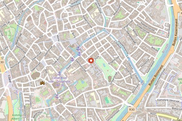 Map showing Atelier Flori in Bruges