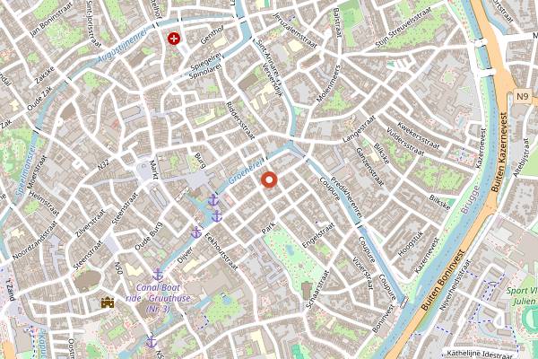 Map showing Sanseveria Bagelsalon in Bruges