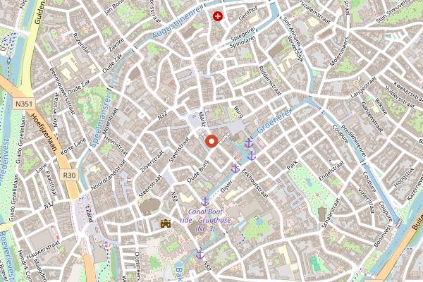 Map showing Festival des Gourmandises in Bruges