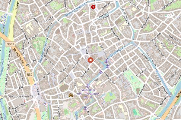 Map showing Handmade in Brugge MAKERSmarkt in Bruges