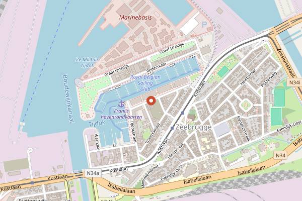 Map showing Zeebrugge Visserijfeesten (Seafront Midsummer) in Bruges