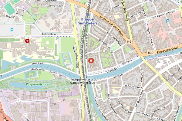 Map showing Cantine Copine in Bruges