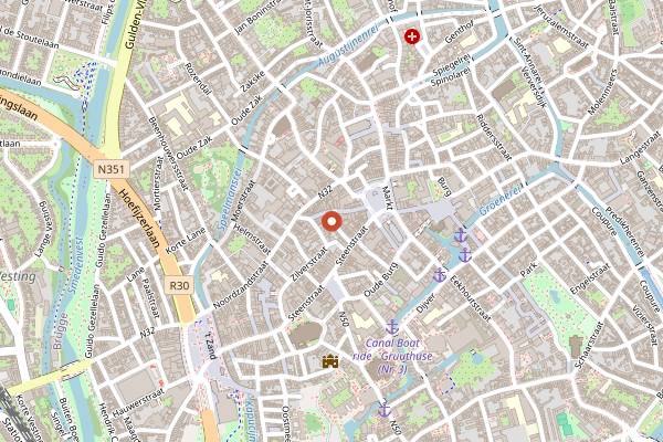 Map showing De Stove in Bruges