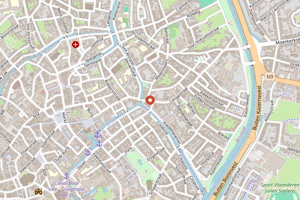 Map showing Zet'Joe by Geert Van Hecke in Bruges