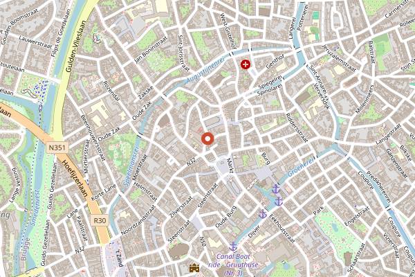 Map showing Bar Ran in Bruges