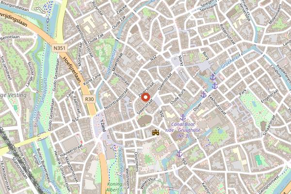Map showing 't Brugs Beertje in Bruges