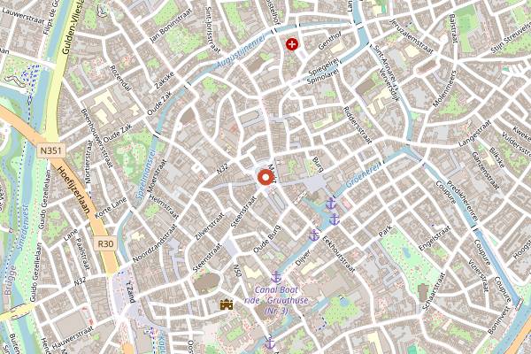 Map showing Markt Wednesday Market in Bruges