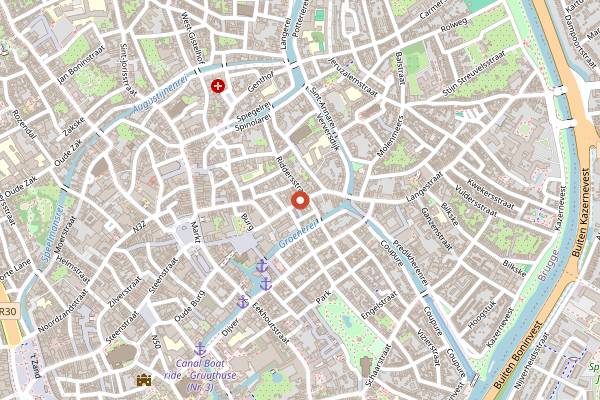 Map showing Charlie Rockets in Bruges