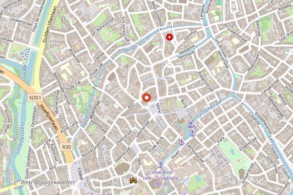 Map showing Zenzo in Bruges