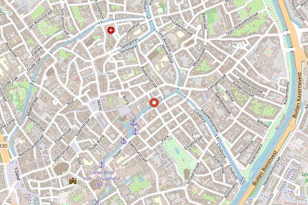 Map showing Bistro Bruut in Bruges