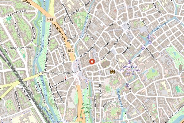 Map showing Bocca in Bruges