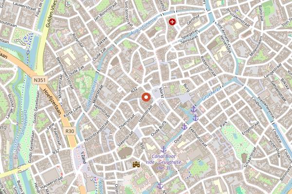 Map showing Den Amand in Bruges