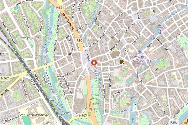 Map showing L.E.S.S. Eatery in Bruges