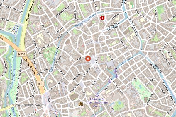 Map showing Pizzeria Da Mario in Bruges