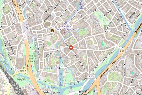 Map showing Tanuki in Bruges