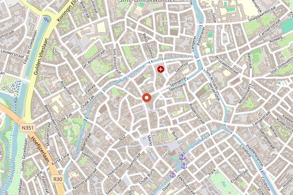 Map showing L'Aperovino in Bruges