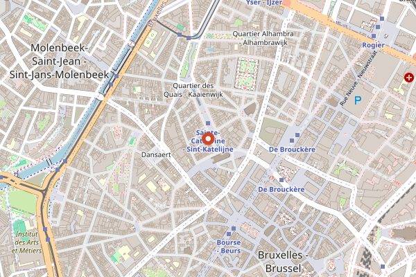 Map showing Frederic Blondeel in Brussels
