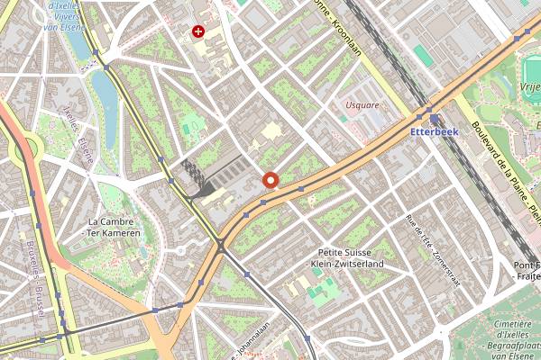 Map showing Hermine in Brussels
