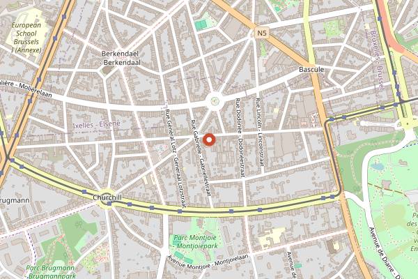 Map showing Le Saint-Aulaye in Brussels