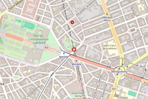 Map showing Wooly in Brussels