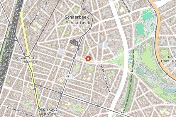 Map showing Yasushi Sasaki Patisserie in Brussels